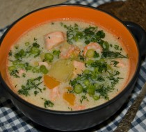 Сливочный суп с семгой рецепт с фото