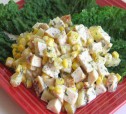 Салат из курицы с ананасами и кукурузой рецепт с фото