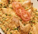 Куриные ножки с шафраном, рисом и зеленым горошком рецепт с фото