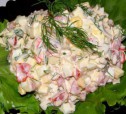 Летний салат из крабовых палочек рецепт с фото