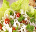 Салат из морепродуктов с лаймовым соусом рецепт с фото