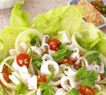 Салат из морепродуктов с лаймовым соусом рецепт с фото