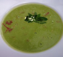 Крем-суп из мятного гороха с ветчиной рецепт с фото