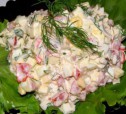 Слоеный овощной салат крабовыми палочками рецепт с фото