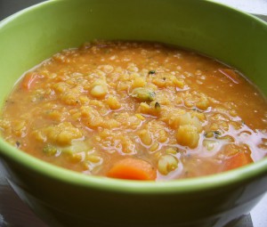 Суп из красной чечевицы и моркови