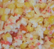 Салат из крабовых палочек с кукурузой рецепт с фото