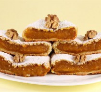Тыквенный пирог с корочкой из грецких орехов и коричневого сахара рецепт с фото
