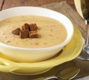 Сырный суп-пюре с гренками рецепт с фото