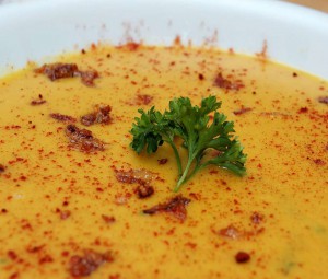 Тыквенный суп с луком и картофелем
