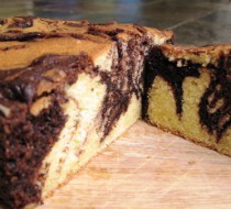 Мраморный кекс с шоколадом