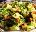 Теплый салат с шампиньонами рецепт с фото