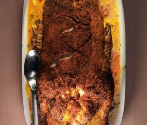 Утка в панировке из паприки с имбирно-цитрусовым соусом