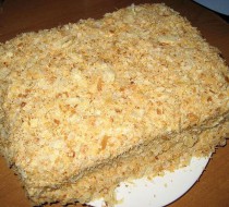 Торт «Наполеон» с орехами рецепт с фото