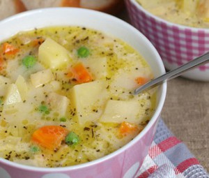 Суп молочный с репой, капустой и картофелем