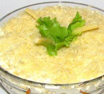 Салат «Мимоза» с лососем и сыром рецепт с фото