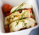 Козий сыр, запеченный с помидорами и кедровыми орешками рецепт с фото