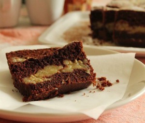 Шоколадный кекс с банановой прослойкой
