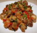 Говядина тушеная с баклажанами, грибами и помидорами рецепт с фото