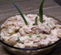 Куриный салат с шампиньонами рецепт с фото