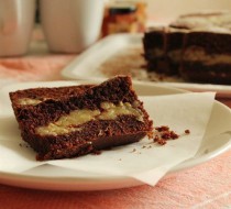 Шоколадный кекс с банановой прослойкой рецепт с фото