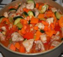Рагу из свинины с сельдерем, морковью, мадерой и пряностями рецепт с фото