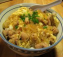 Оякодон (японский омлет с рисом и курицей) рецепт с фото