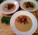 Крем-суп из лука-порея и картофеля с беконом рецепт с фото