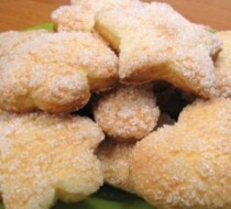 Сахарные печенюшки из песочно-дрожжевого теста рецепт с фото