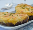 Запеченный картофель с сыром и чесноком рецепт с фото